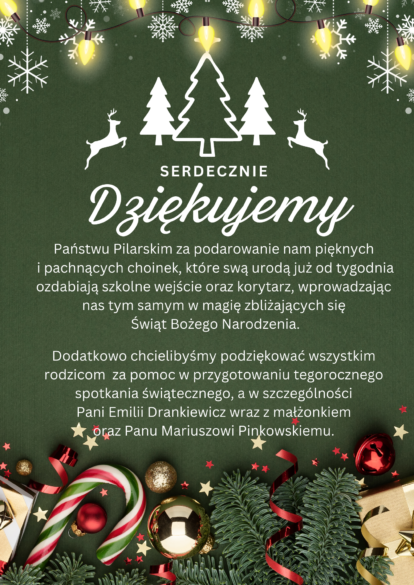 Podziękowania dla rodziców